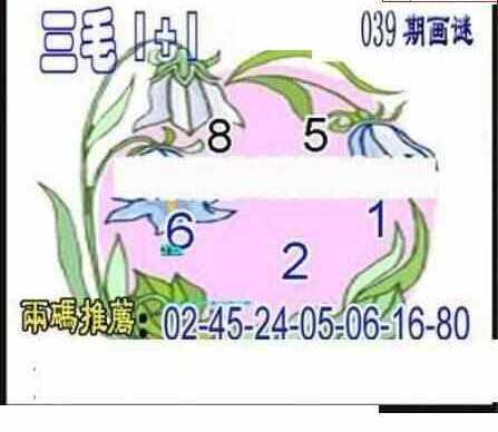 25039期: 三毛3D精品图谜