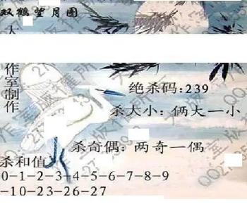 26009期: 大兵福彩3D黄金报图版