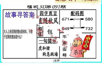 26091期: 福彩3D丹东全图分析