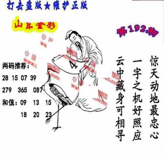 24192期: 福彩3D丹东全图分析