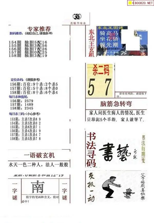 25158期: 福彩3D全套图版参考