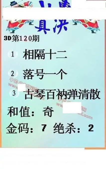 25120期: 福彩3D丹东全图分析