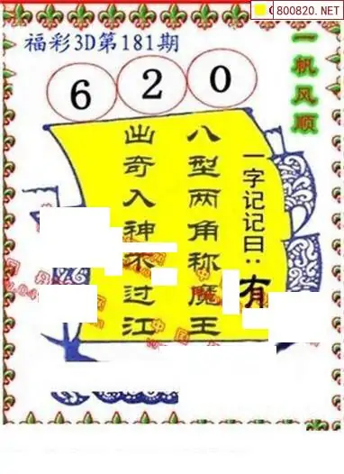 25181期: 福彩3D丹东全图分析