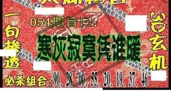 26054期: 太湖图福彩3D精品预测