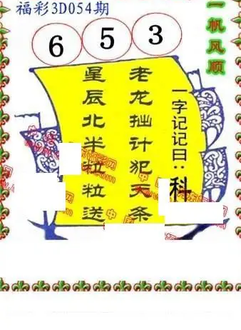26054期: 福彩3D丹东全图分析
