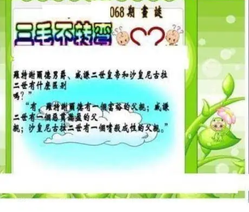 26068期: 三毛3D精品图谜