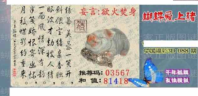 24088期: 3D蝴蝶世家蝴蝶彩图