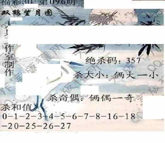 24096期: 大兵福彩3D黄金报图版