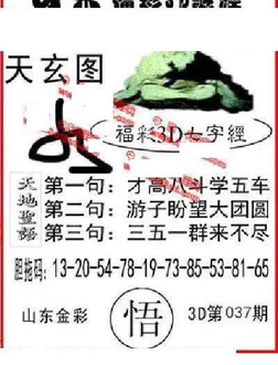 26037期: 福彩3D丹东全图分析