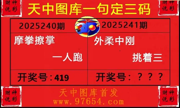 25241期: 财神说彩3D全套图版