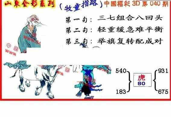 25040期: 福彩3D丹东全图分析