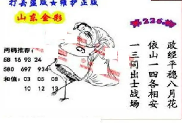 25226期: 福彩3D丹东全图分析