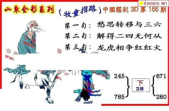 25166期: 福彩3D丹东全图分析