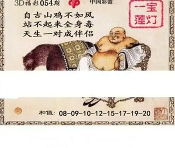 福彩3D26054期天中全套预测分析图