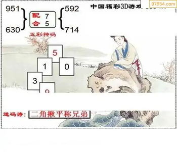 福彩3D26089期天中全套预测分析图