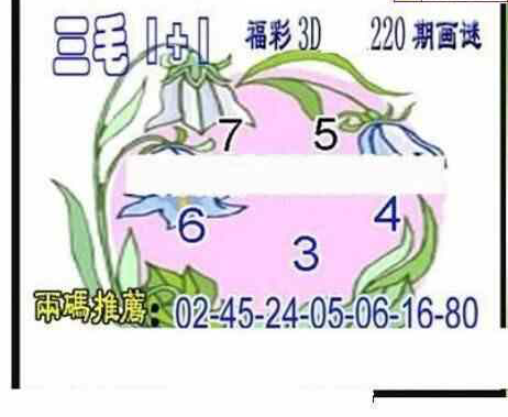 24220期: 三毛3D精品图谜