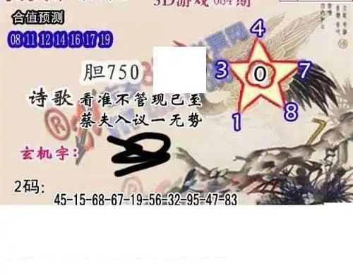 25084期: 白老3D杀码图版