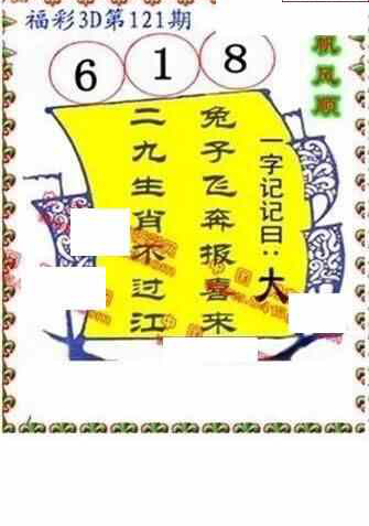 24121期: 福彩3D丹东全图分析