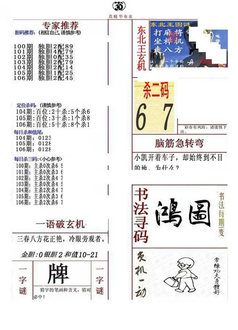 26106期: 福彩3D全套图版参考