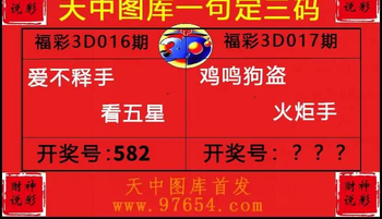 26017期: 财神说彩3D全套图版