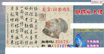 26072期: 3D蝴蝶世家蝴蝶彩图