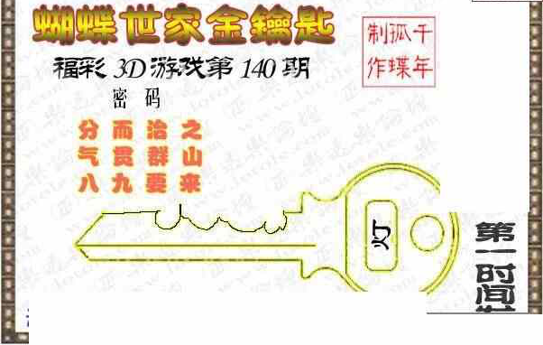 24140期: 3D蝴蝶世家蝴蝶彩图