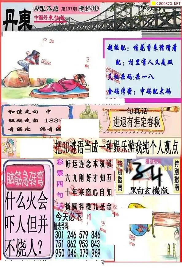 25197期: 福彩3D丹东全图分析