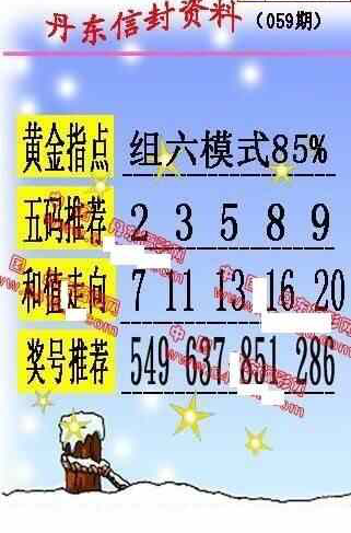 25059期: 福彩3D丹东全图分析