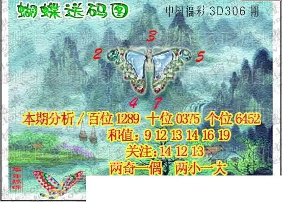 25306期: 3D蝴蝶世家蝴蝶彩图