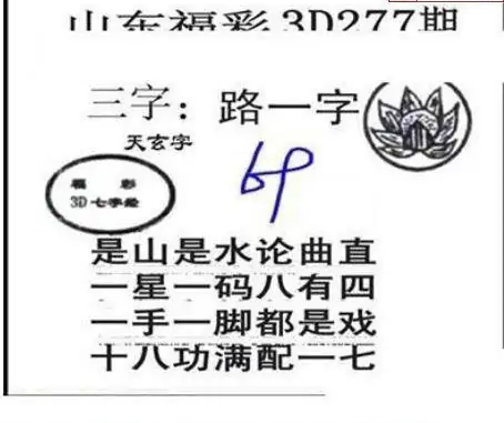 25277期: 三毛3D精品图谜