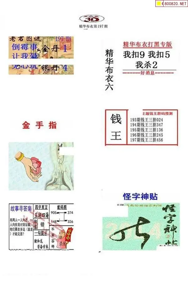 25197期: 福彩3D全套图版参考