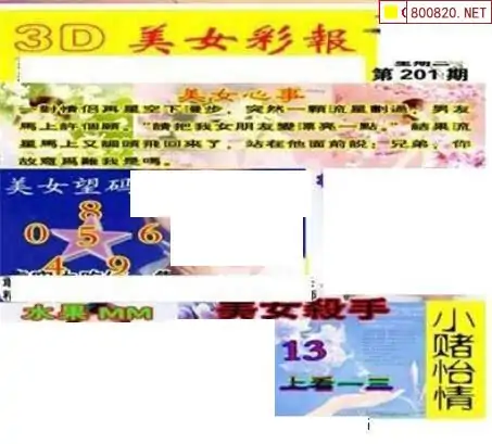 25201期: 三毛3D精品图谜