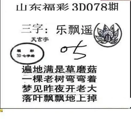 25078期: 三毛3D精品图谜