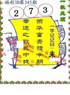 25345期: 福彩3D丹东全图分析