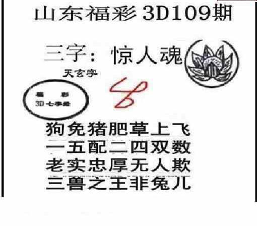 24109期: 三毛3D精品图谜