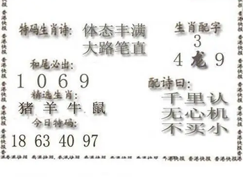 26106期: 白老3D杀码图版