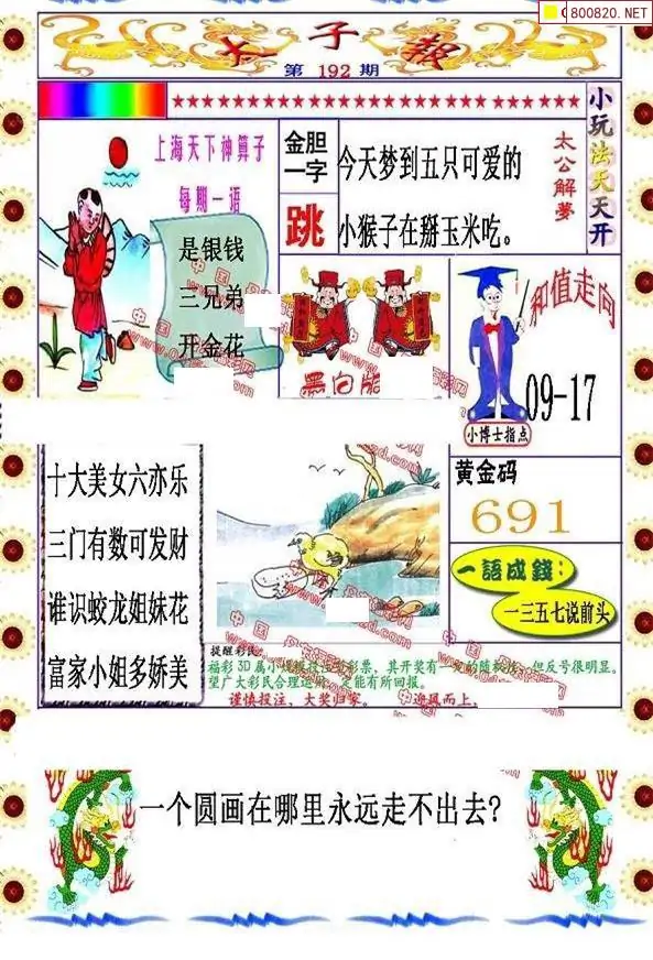 25192期: 福彩3D丹东全图分析