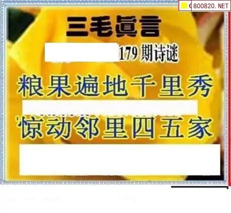 25179期: 三毛3D精品图谜