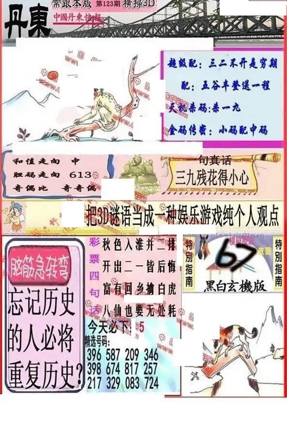 25123期: 福彩3D丹东全图分析