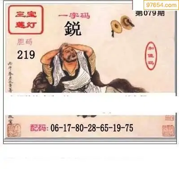 福彩3D26079期天中全套预测分析图