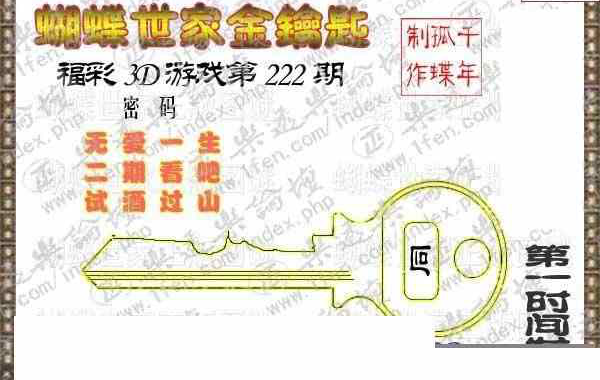 24222期: 3D蝴蝶世家蝴蝶彩图