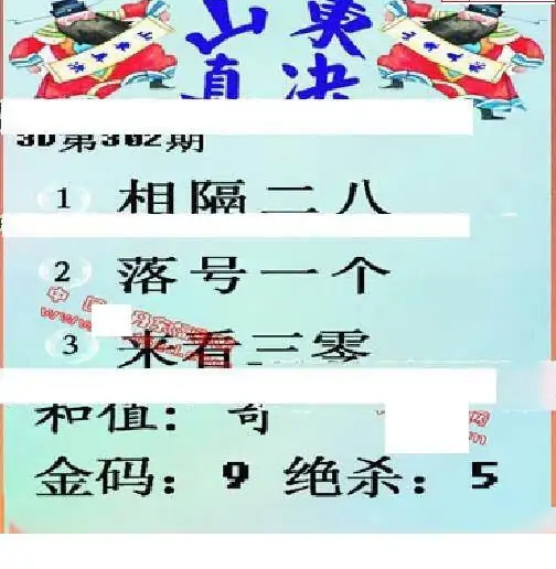 25302期: 福彩3D丹东全图分析