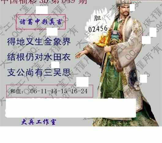 25049期: 大兵福彩3D黄金报图版