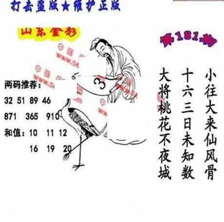 24181期: 福彩3D丹东全图分析