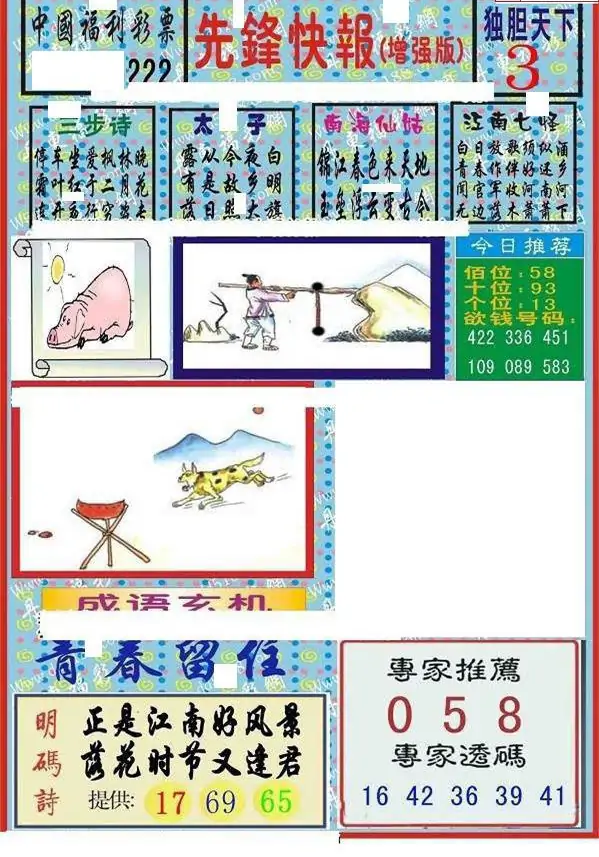 25222期: 福彩3D丹东全图分析