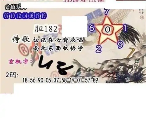 25112期: 白老3D杀码图版