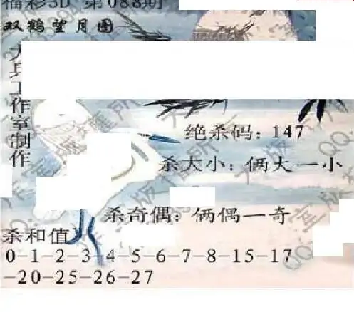 25088期: 大兵福彩3D黄金报图版