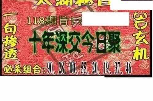 24118期: 太湖图福彩3D精品预测