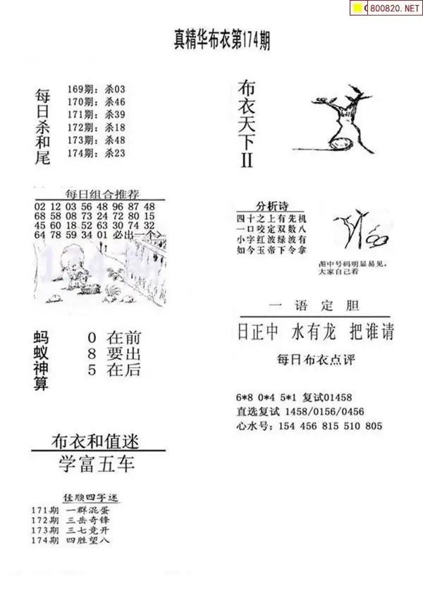 25174期: 福彩3D全套图版参考