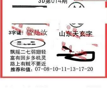 26014期: 福彩3D丹东全图分析